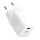 Мережевий зарядний пристрій Baseus GaN5 Pro Fast Charger C+C 40W EU White - изображение 4