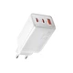 Мережевий зарядний пристрій ESSAGER ECT67W Gan 1USB 2T-C 67W white - изображение 1