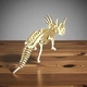 Деревянный 3D Конструктор Handy Games Трицератопс 40 деталей (HG-0034) - изображение 5