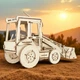 Дерев’яний 3D Конструктор BrainCat Екскаватор JCB-3CX 202 деталі (BC-005) - зображення 2