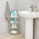 Етажерка кутова Bursev 5158 90 Прозора 38х33х81см - зображення 4