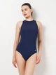 Купальник суцільний жіночий Aqua Speed Blanka 6450 370-44 44 (XXL) Темно-синій (5908217664501) - зображення 1