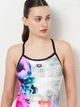 Купальник суцільний жіночий Arena Airbrush Swimsuit Challenge Ba 007912-510 36 Білий/Чорний/Мультиколір (3468337391463) - зображення 3