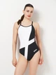 Купальник слитный женский Arena Diamond Swimsuit Lightdrop Bac 007757-510 42 Черный/Белый (3468337387800) - изображение 1