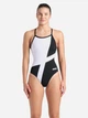 Купальник слитный женский Arena Diamond Swimsuit Lightdrop Bac 007757-510 42 Черный/Белый (3468337387800) - изображение 4