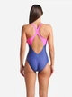 Купальник слитный женский Arena Spider Web Swimsuit V Back 007988-890 40 Фиолетовый/Розовый (3468337495987) - изображение 5