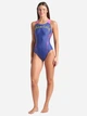 Купальник слитный женский Arena Spider Web Swimsuit V Back 007988-890 40 Фиолетовый/Розовый (3468337495987) - изображение 3