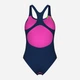 Купальник слитный женский Arena Water Fluids Swimsuit Swim Pro 008837-570 34 Темно-синий/Розовый/Салатовый (3468337533269) - изображение 7