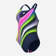 Купальник слитный женский Arena Water Fluids Swimsuit Swim Pro 008837-570 34 Темно-синий/Розовый/Салатовый (3468337533269) - изображение 8
