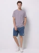 Футболка хлопковая длинная мужская Colin's CL1074811LIL S Lilac с принтом (8684112752877) - изображение 3