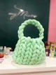 Сумка женская Marshmallow мягкая плетёная нейлоновая 25×35 см голубая (559) - изображение 3