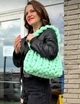 Сумка женская Marshmallow мягкая плетёная нейлоновая 25×35 см голубая (559) - изображение 7