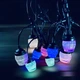 Гірлянда з лампочками RGB — 10 патронів, 5 метрів, чорний провід, підходить до будинку та на вулицю - зображення 2