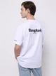 Футболка хлопковая длинная мужская Colin's CL1077193OFW S Off White с принтом (8684112936451) - изображение 2