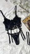 Корсетный комплект женского белья с гартерами SM2367rt Simply sexy черный S - изображение 6