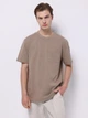 Футболка хлопковая длинная мужская Colin's CL1074161TPE S Taupe (8684112749068) - изображение 1