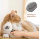 Щітка пуходерка самоочисна Cleanpet`s для вичісування шерсті та підшерстку для котів та собак 10.5х5х19.5 сіра (PT003) - зображення 4