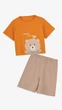 Костюм футболка+шорти для хлопчика Mini Papi 16129 74 см Помаранчевий shop (2000999211362) - зображення 1