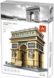 Конструктор 3D Wange Архітектура Тріумфальна арка Париж Arc de Triomphe Paris для дітей та дорослих,3Д, 1391 деталь різнокольоровий 5223 - зображення 2