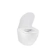 Унітаз підвісний Kroner Harz WHI493736 RIMLESS безобідковий з сидінням Slim Duroplast / Soft-close / Quick relase (KH493736WHIR) - изображение 4