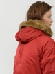 Парка зимняя с мехом женская Alpha Industries N-3B W L Бордовая - изображение 6