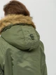 Парка зимняя с мехом женская Alpha Industries Elyse WJE45500C1 M Темно-зеленая - изображение 5
