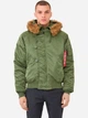 Куртка зимова коротка чоловіча Alpha Industries N-2B Parka XS Sage Green (640631448552) - зображення 1