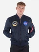 Бомбер мужской Alpha Industries MA-1 NASA Replica 2XL Темно-синий (640631406026) - изображение 1