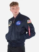Бомбер мужской Alpha Industries MA-1 NASA Replica 2XL Темно-синий (640631406026) - изображение 4