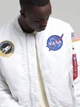 Бомбер мужской Alpha Industries MA-1 NASA MJM21093C1 XL Белый (640631487698) - изображение 4