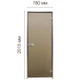 Двері міжкімнатні - Tesli Terra Bronze Sateen 2000х800 - изображение 3