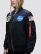 Бомбер женский Alpha Industries MA-1 NASA Flight Jacket W WJM49501C1 XS Черный (640631823670) - изображение 13