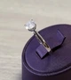 Срібна каблучка з муассанітом 0,8 ct. 6 мм 17,5 розмір (219157077) - зображення 2
