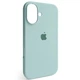 Чохол Fiji Silicone Case для Apple iPhone 16 бампер накладка Soft Touch з мікрофіброю Emerald - зображення 1