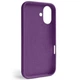 Чехол Fiji Silicone Case для Apple iPhone 16 Plus бампер накладка Soft Touch с микрофиброй Purple - изображение 2