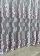 Тюль VR-Textil 1691т Органза с вышивкой Бордовый с белым 300х270 см (42-0732) - изображение 7