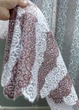 Тюль VR-Textil 1688т Органза с вышивкой Бордовый с белым 300х270 см (42-0723) - изображение 4