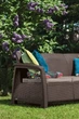 Диван для саду і тераси Keter Corfu Love Seat Max коричневий 258947 - изображение 3