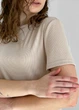 Платье-футболка в рубчик длинное летнее женское Merlini Кассо 700000122 L-XL Светло-бежевое (700000122_2) - изображение 6