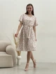 Сукня зі штапелю міді літня жіноча Merlini Міскано 700001286 2XL-3XL Біла (700001286_3) - зображення 3