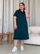 Сукня-футболка в рубчик зелена Merlini Поло 700001565 розмір 2XL-3XL - зображення 1