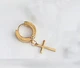Сережка Spikes з хрестиком на одне вухо золото - зображення 3