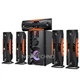 Домашний кинотеатр 5 в 1 ERA EAR Coral Star с Bluetooth, Мощность 140 Ватт с сабвуфером, FM-радио, USB, AUX, LED-подсветкой, пультом ДУ, 3D Real звук, Красный (CS25/9729) - изображение 1