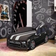 Ліжко-машинка з матрацом та підйомним механізмом 80х180 Premium P006 Mercedes BLACK - изображение 3