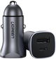 Ładowarka samochodowa Ugreen CD130 30W USB-A/USB-C PD Grey (6957303848584) - obraz 1