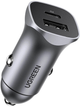 Ładowarka samochodowa Ugreen CD130 30W USB-A/USB-C PD Grey (6957303848584) - obraz 2