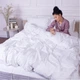 Простынь MirSon двуспальная 180x220 см 30-0001 White Satin Stripe (2200005245866) - изображение 5