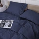 Простынь MirSon двуспальная 180x220 см 30-0020 Smoky Blue Satin Stripe (2200005255537) - изображение 2