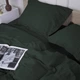 Простынь MirSon двуспальная 180x220 см 30-0017 Green Satin Stripe (2200005254271) - изображение 3