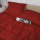 Простынь MirSon двуспальная 180x220 см 30-0018 Red Satin Stripe (2200005254691) - изображение 3